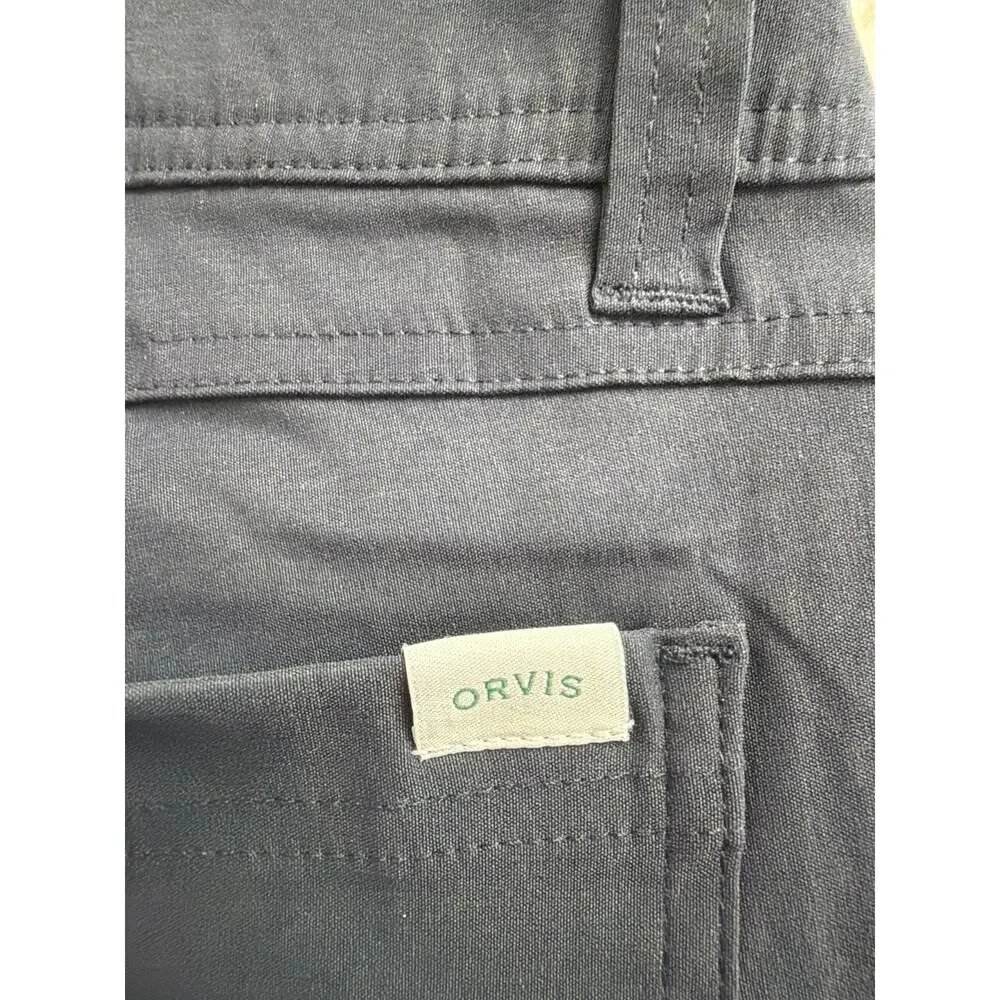 Orvis‎ Mens Fleece Lined Pants Size 32x32 Navy Blue Straight Leg NEW